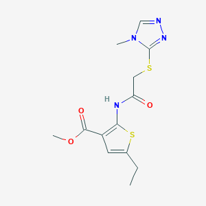 methyl 5-ethyl-2-({[(4-methyl-4H-1,2,4-triazol-3-yl)thio]acetyl}amino)-3-thiophenecarboxylate