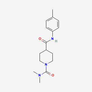 molecular formula C16H23N3O2 B5280157 N~1~,N~1~-dimethyl-N~4~-(4-methylphenyl)piperidine-1,4-dicarboxamide 