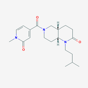 molecular formula C20H29N3O3 B5280160 (4aS*,8aR*)-1-(3-methylbutyl)-6-[(1-methyl-2-oxo-1,2-dihydro-4-pyridinyl)carbonyl]octahydro-1,6-naphthyridin-2(1H)-one 