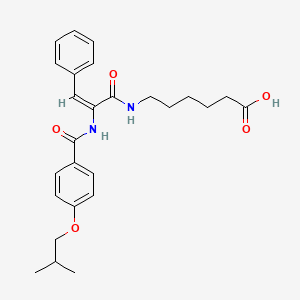 6-({2-[(4-isobutoxybenzoyl)amino]-3-phenylacryloyl}amino)hexanoic acid