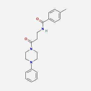 4-methyl-N-[3-oxo-3-(4-phenylpiperazin-1-yl)propyl]benzamide