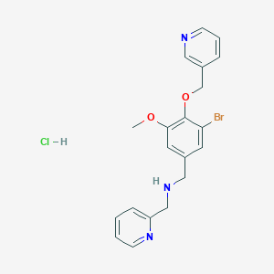 molecular formula C20H21BrClN3O2 B5280270 [3-bromo-5-methoxy-4-(3-pyridinylmethoxy)benzyl](2-pyridinylmethyl)amine hydrochloride 