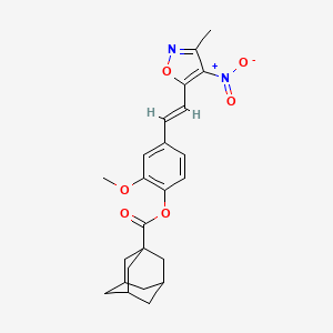 2-methoxy-4-[2-(3-methyl-4-nitro-5-isoxazolyl)vinyl]phenyl 1-adamantanecarboxylate