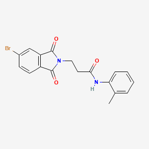 3-(5-Bromo-1,3-dioxo-1,3-dihydro-2H-isoindol-2-YL)-N~1~-(2-methylphenyl)propanamide