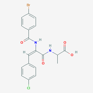 N-[2-[(4-bromobenzoyl)amino]-3-(4-chlorophenyl)acryloyl]alanine