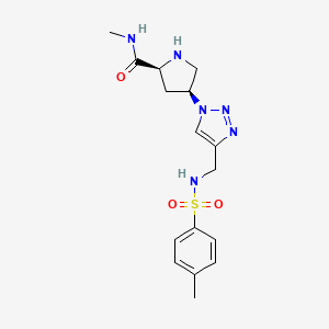 (4S)-N-methyl-4-[4-({[(4-methylphenyl)sulfonyl]amino}methyl)-1H-1,2,3-triazol-1-yl]-L-prolinamide hydrochloride