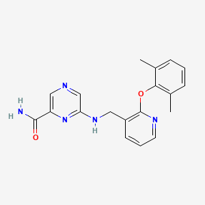 6-({[2-(2,6-dimethylphenoxy)pyridin-3-yl]methyl}amino)pyrazine-2-carboxamide