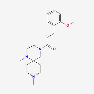 4-[3-(2-methoxyphenyl)propanoyl]-1,9-dimethyl-1,4,9-triazaspiro[5.5]undecane