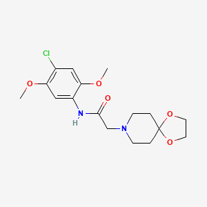 N-(4-chloro-2,5-dimethoxyphenyl)-2-(1,4-dioxa-8-azaspiro[4.5]dec-8-yl)acetamide