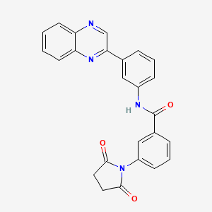 3-(2,5-dioxo-1-pyrrolidinyl)-N-[3-(2-quinoxalinyl)phenyl]benzamide