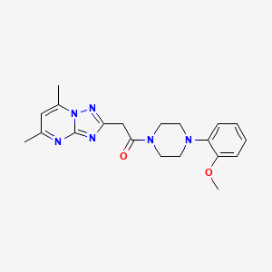 molecular formula C20H24N6O2 B5280403 2-{2-[4-(2-methoxyphenyl)-1-piperazinyl]-2-oxoethyl}-5,7-dimethyl[1,2,4]triazolo[1,5-a]pyrimidine 