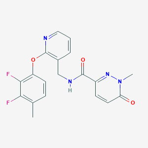 N-{[2-(2,3-difluoro-4-methylphenoxy)pyridin-3-yl]methyl}-1-methyl-6-oxo-1,6-dihydropyridazine-3-carboxamide