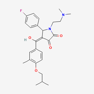 1-[2-(dimethylamino)ethyl]-5-(4-fluorophenyl)-3-hydroxy-4-[3-methyl-4-(2-methylpropoxy)benzoyl]-2,5-dihydro-1H-pyrrol-2-one