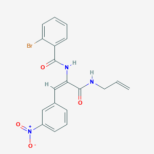 molecular formula C19H16BrN3O4 B5280426 N-[1-[(allylamino)carbonyl]-2-(3-nitrophenyl)vinyl]-2-bromobenzamide 