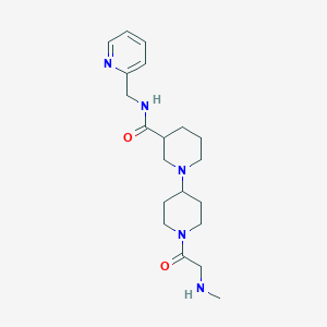 molecular formula C20H31N5O2 B5280469 1'-(N-methylglycyl)-N-(2-pyridinylmethyl)-1,4'-bipiperidine-3-carboxamide dihydrochloride 