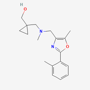 {1-[(methyl{[5-methyl-2-(2-methylphenyl)-1,3-oxazol-4-yl]methyl}amino)methyl]cyclopropyl}methanol