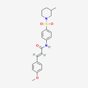 (2E)-3-(4-methoxyphenyl)-N-{4-[(3-methylpiperidin-1-yl)sulfonyl]phenyl}prop-2-enamide