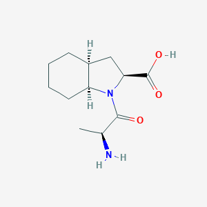 molecular formula C12H20N2O3 B052805 (2S,3aS,7aS)-1-((2S)-2-氨基丙酰基)八氢-1H-吲哚-2-羧酸 CAS No. 685523-06-2