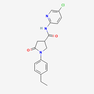 N-(5-chloropyridin-2-yl)-1-(4-ethylphenyl)-5-oxopyrrolidine-3-carboxamide