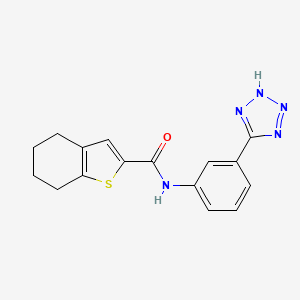 molecular formula C16H15N5OS B5280517 N-[3-(1H-tetrazol-5-yl)phenyl]-4,5,6,7-tetrahydro-1-benzothiophene-2-carboxamide 