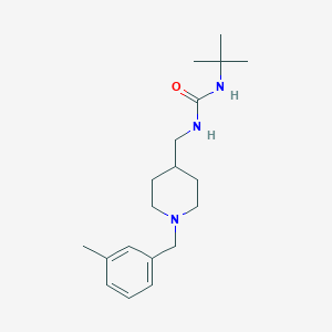 molecular formula C19H31N3O B5280518 N-(tert-butyl)-N'-{[1-(3-methylbenzyl)piperidin-4-yl]methyl}urea 