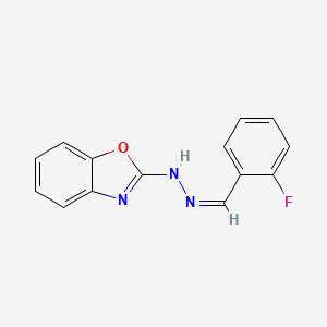 N-[(Z)-(2-fluorophenyl)methylideneamino]-1,3-benzoxazol-2-amine