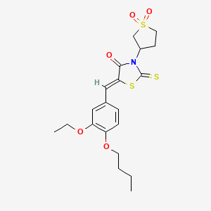 (5Z)-5-(4-butoxy-3-ethoxybenzylidene)-3-(1,1-dioxidotetrahydrothiophen-3-yl)-2-thioxo-1,3-thiazolidin-4-one