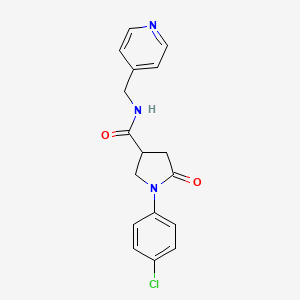 1-(4-CHLOROPHENYL)-5-OXO-N-[(PYRIDIN-4-YL)METHYL]PYRROLIDINE-3-CARBOXAMIDE