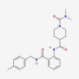 N,N-DIMETHYL-N-(2-{[(4-METHYLBENZYL)AMINO]CARBONYL}PHENYL)TETRAHYDRO-1,4(2H)-PYRIDINEDICARBOXAMIDE