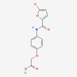 molecular formula C13H10BrNO5 B5280583 {4-[(5-bromo-2-furoyl)amino]phenoxy}acetic acid 