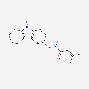 molecular formula C18H22N2O B5280592 3-methyl-N-(2,3,4,9-tetrahydro-1H-carbazol-6-ylmethyl)but-2-enamide 