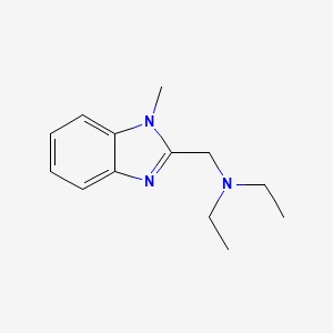 molecular formula C13H19N3 B5280599 N-ethyl-N-[(1-methyl-1H-benzimidazol-2-yl)methyl]ethanamine 