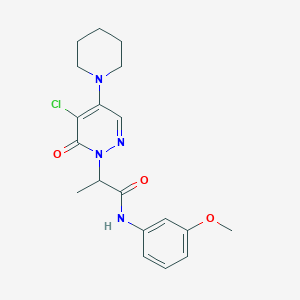 2-[5-chloro-6-oxo-4-(1-piperidinyl)-1(6H)-pyridazinyl]-N-(3-methoxyphenyl)propanamide