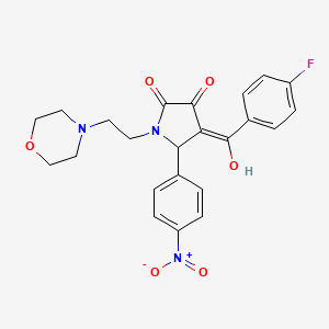 (4E)-4-[(4-fluorophenyl)-hydroxymethylidene]-1-(2-morpholin-4-ylethyl)-5-(4-nitrophenyl)pyrrolidine-2,3-dione