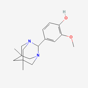 molecular formula C17H24N2O2 B5280664 4-(5,7-dimethyl-1,3-diazatricyclo[3.3.1.1~3,7~]dec-2-yl)-2-methoxyphenol 