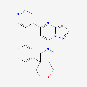 N-[(4-phenyltetrahydro-2H-pyran-4-yl)methyl]-5-(4-pyridinyl)pyrazolo[1,5-a]pyrimidin-7-amine