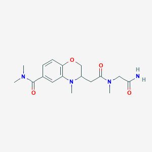 3-{2-[(2-amino-2-oxoethyl)(methyl)amino]-2-oxoethyl}-N,N,4-trimethyl-3,4-dihydro-2H-1,4-benzoxazine-6-carboxamide