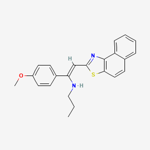 N-[(Z)-2-benzo[e][1,3]benzothiazol-2-yl-1-(4-methoxyphenyl)ethenyl]propan-1-amine