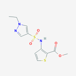 molecular formula C11H13N3O4S2 B5280733 methyl 3-{[(1-ethyl-1H-pyrazol-4-yl)sulfonyl]amino}-2-thiophenecarboxylate 