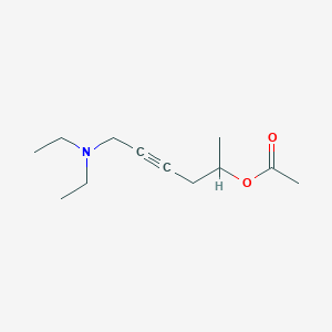 molecular formula C12H21NO2 B5280743 Acetic acid, (5-diethylamino-1-methyl-3-pentynyl) ester 