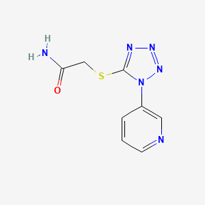 molecular formula C8H8N6OS B5280754 2-{[1-(pyridin-3-yl)-1H-tetrazol-5-yl]sulfanyl}acetamide 