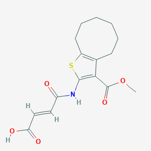 molecular formula C16H19NO5S B5280757 4-{[3-(methoxycarbonyl)-4,5,6,7,8,9-hexahydrocycloocta[b]thien-2-yl]amino}-4-oxo-2-butenoic acid 