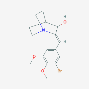 (2Z)-2-[(3-bromo-4,5-dimethoxyphenyl)methylidene]-1-azabicyclo[2.2.2]octan-3-ol