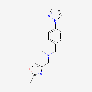 N-methyl-1-(2-methyl-1,3-oxazol-4-yl)-N-[4-(1H-pyrazol-1-yl)benzyl]methanamine