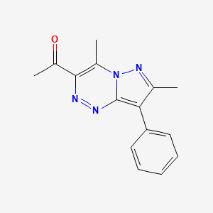 molecular formula C15H14N4O B5280794 1-(4,7-dimethyl-8-phenylpyrazolo[5,1-c][1,2,4]triazin-3-yl)ethanone 