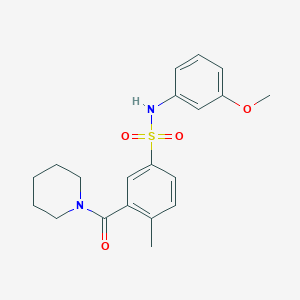 N-(3-methoxyphenyl)-4-methyl-3-(piperidine-1-carbonyl)benzenesulfonamide