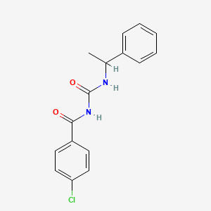 4-chloro-N-(1-phenylethylcarbamoyl)benzamide