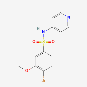 molecular formula C12H11BrN2O3S B5280847 [(4-Bromo-3-methoxyphenyl)sulfonyl]-4-pyridylamine 