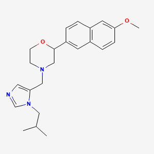 molecular formula C23H29N3O2 B5280848 4-[(1-isobutyl-1H-imidazol-5-yl)methyl]-2-(6-methoxy-2-naphthyl)morpholine 