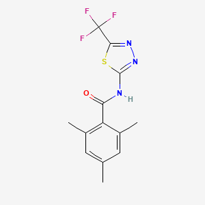 2,4,6-trimethyl-N-[5-(trifluoromethyl)-1,3,4-thiadiazol-2-yl]benzamide